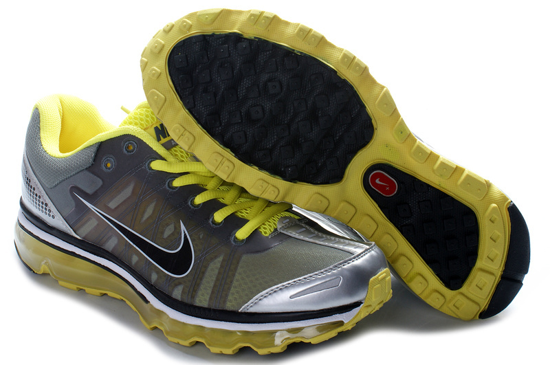 Mens Nike Air Max 2009 Grey Yellow Shoes